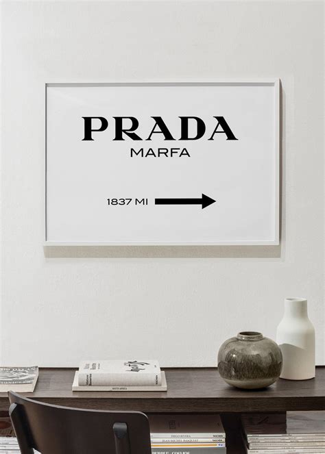 prada marfa framed print